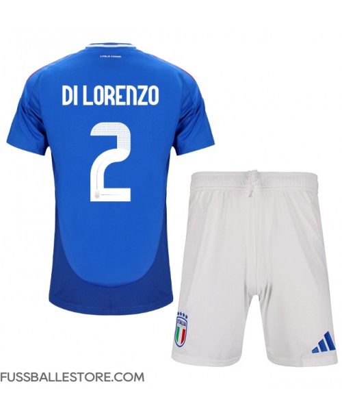 Günstige Italien Giovanni Di Lorenzo #2 Heimtrikotsatz Kinder EM 2024 Kurzarm (+ Kurze Hosen)